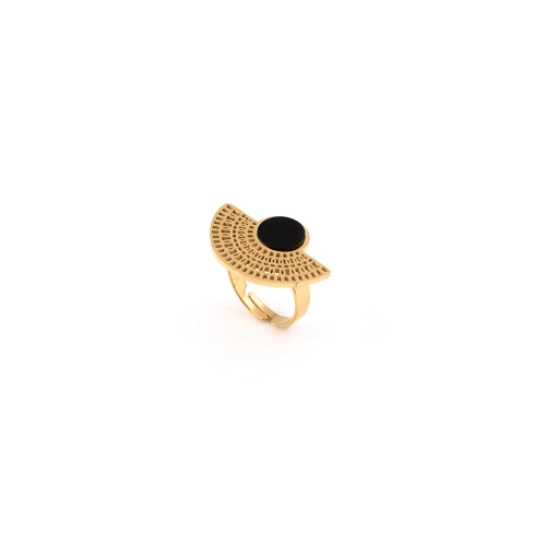Bague Demi-Lune Onyx