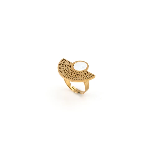 Bague Demi-Lune Nacrée