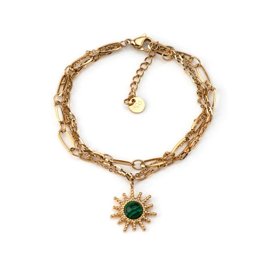 Bracelet Solaire Émeraude